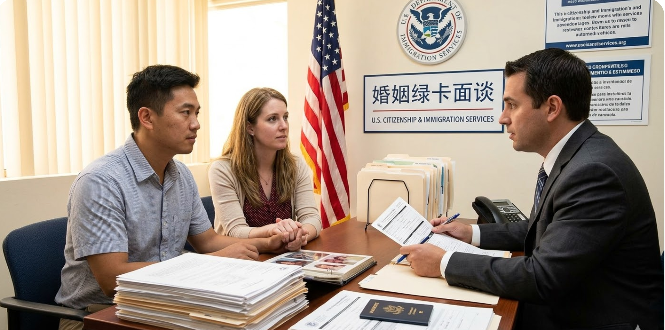 其他州婚绿面谈翻译 USCIS marriage based Interview interpretation（Other states)